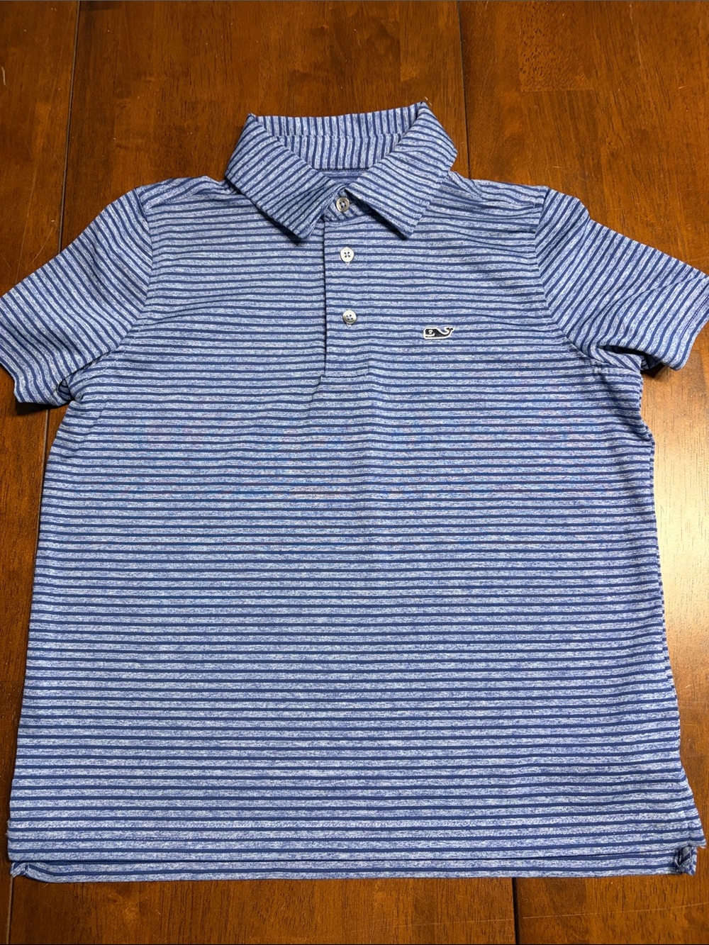 Vineyard Vines Boys Blue and White Striped Polo Shirt